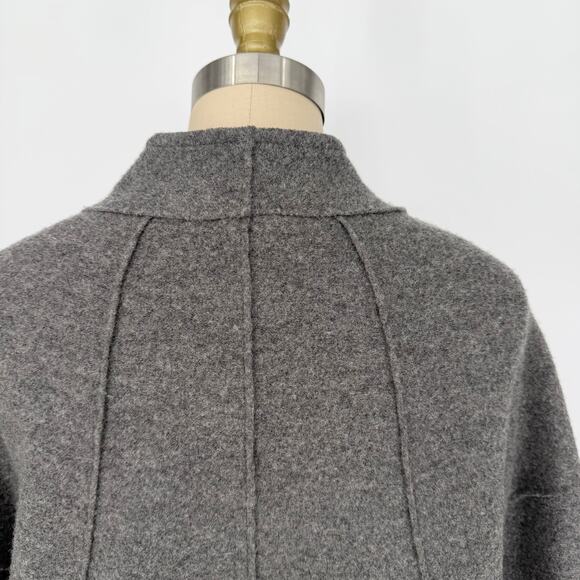 Eileen Fisher Boiled Wool High Collar Coat Womens Small - Picture 8 of 13